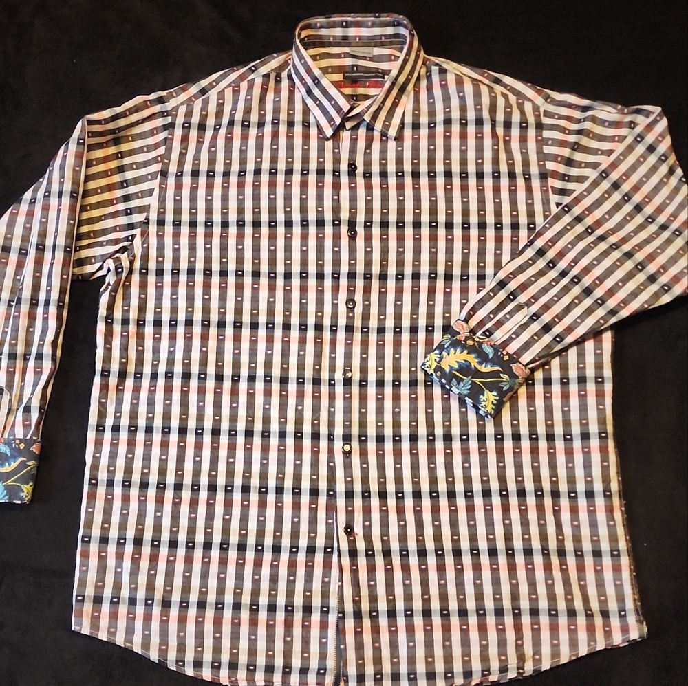 Visconti Black Button Down Shirt